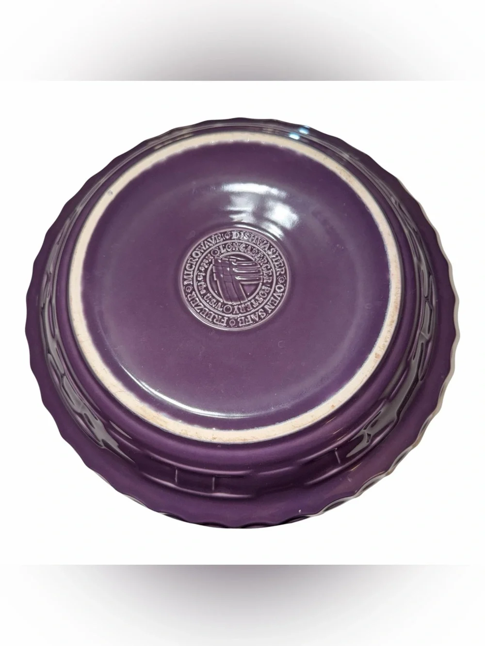 Longaberger Eggplant Pie Plate 10inch